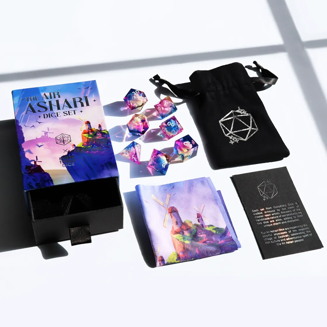 Dice And Dice Bags-Critical Role Air Ashari Dice Set