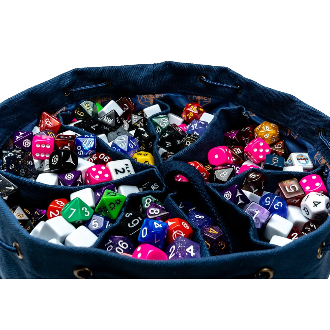 Dice And Dice Bags-Critical Role Bailey's Blue Dice Bag of Hoarding