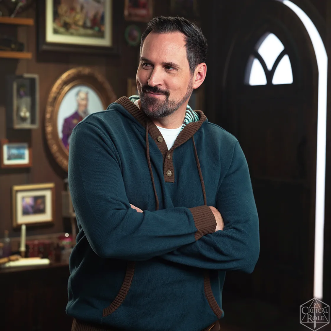 Sweaters & Hoodies-Critical Role Bells Hells Collection: Chetney Pock O'Pea Pullover Knit Hoodie