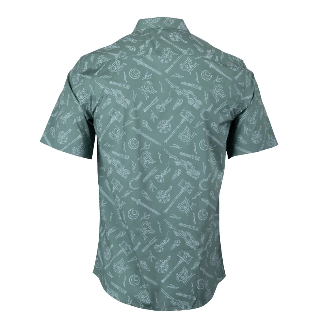 Polo & Button Down Shirts-Critical Role Bells Hells Weapons Button Down Short Sleeve Shirt