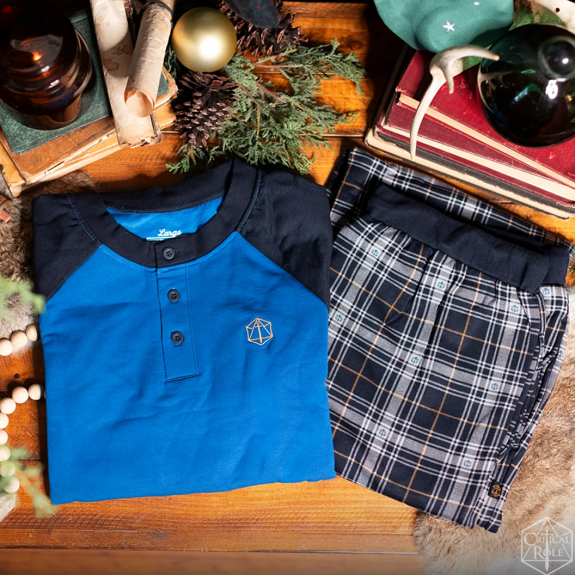 Pajamas & Robes-Critical Role Plaid Pajama Lounge Set