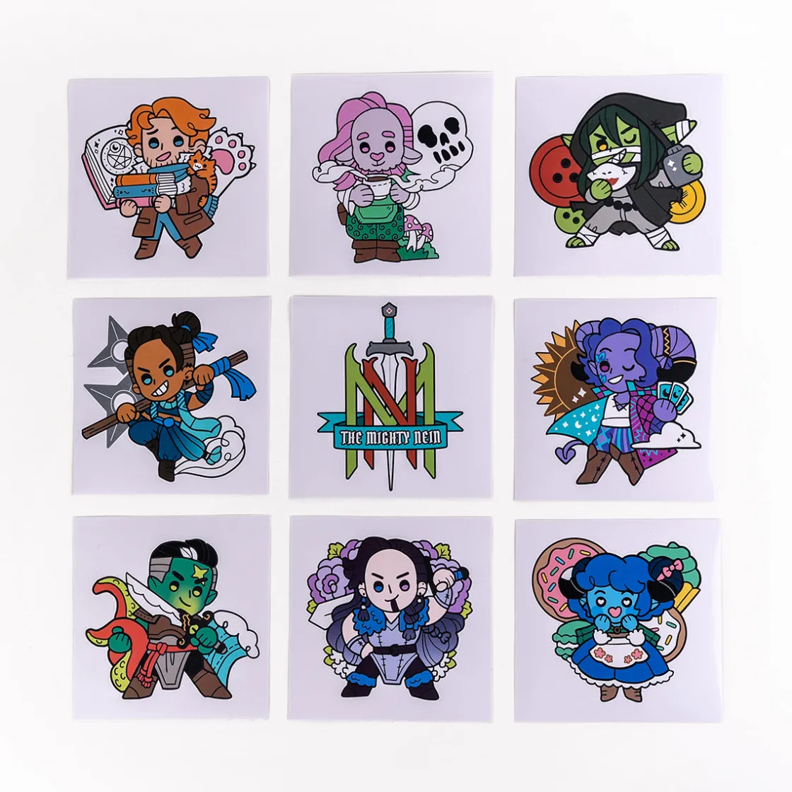 Decals And Stickers-Critical Role Mighty Nein Chibi Vinyl Decals