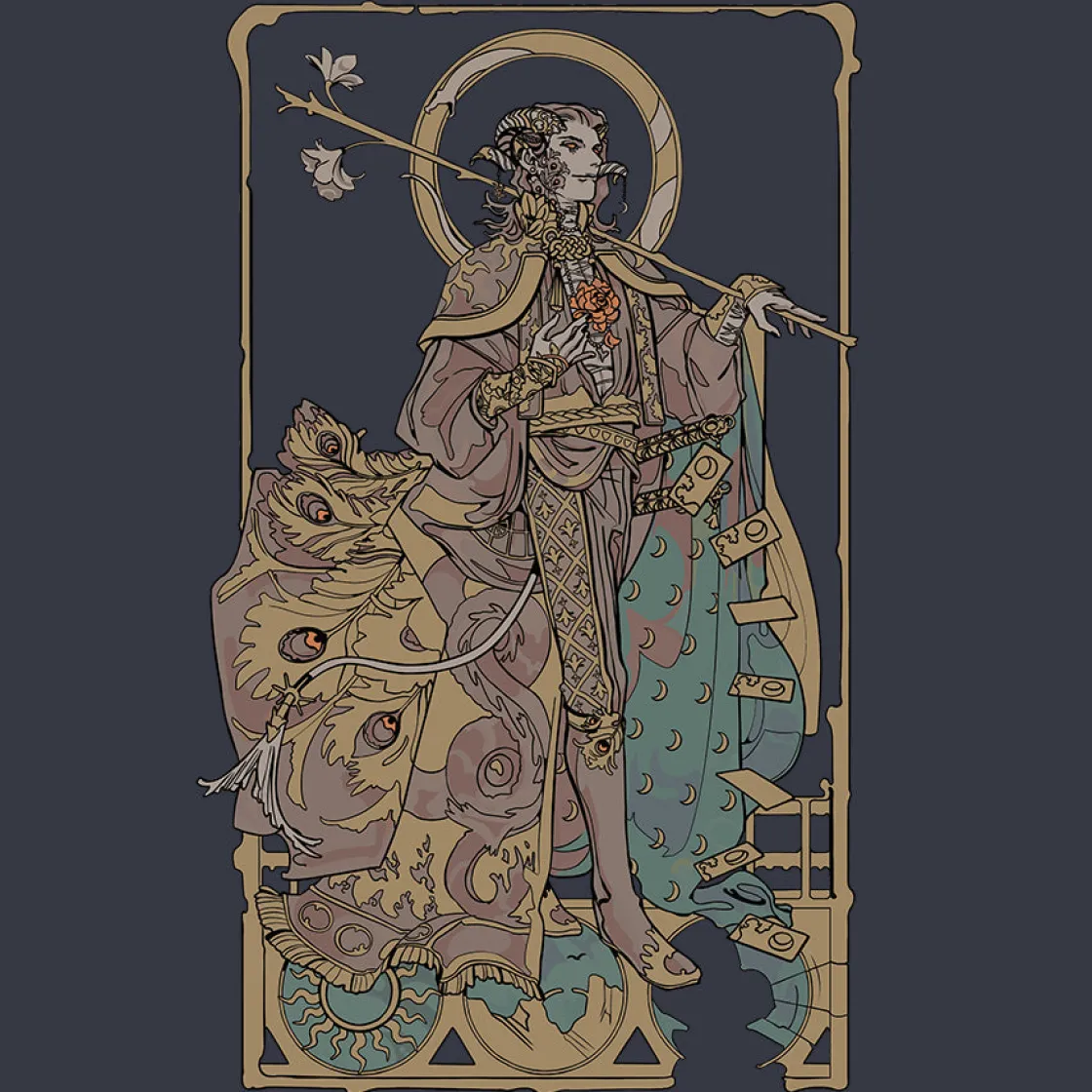 T-shirts-Critical Role Mollymauk Tealeaf "Long May He Reign" T-Shirt