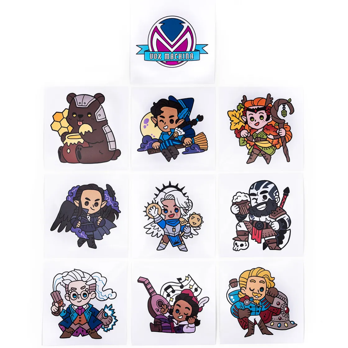 Decals And Stickers-Critical Role Vox Machina Chibi Vinyl Decals Set 10-Pack