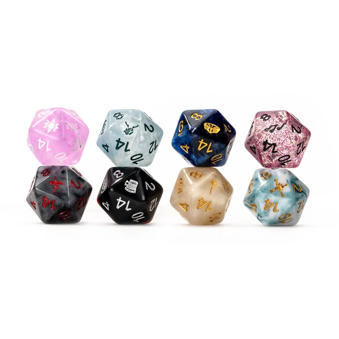 Dice And Dice Bags-Critical Role Vox Machina d20 Dice Set